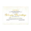 Certyfikat na wieczór panieński złoty
