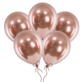 Balony złoty róż rose gold chromowane glossy 46 cm 18 cali 5 szt