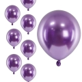 Balony fioletowe chromowane glossy 12 cm 5 cali 50 szt