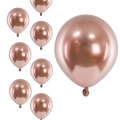 Balony złoty róż rose gold chromowane glossy 12 cm 5 cali 50 szt