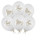 Balony pastelowe mąż i żona 30 cm 14 cali 6 szt