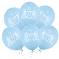 Balony happy birthday błękitne 30 cm 14 cali 6 szt