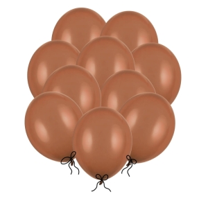 Balony kawowe mocca pastelowe 27 cm 12 cali 100 szt PartyDeco