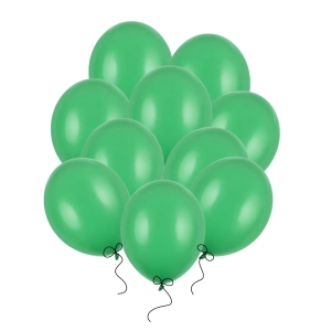 Balony zielone szmaragdowe pastelowe 23 cm 10 cali 100 szt PartyDeco