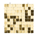 Panel cekinowy kwadraty złote 30 cm x 30 cm