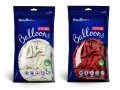 Balony białe czerwone pastelowe 27 cm 12 cali 100 szt