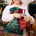 Worek na prezenty świąteczne Merry Christmas zielony 45 cm
