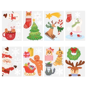 Naklejki świąteczne na okno Merry Christmas 30 szt