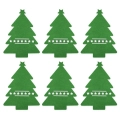 Kieszonki świąteczne pod sztućce Choinka zielone 6 szt.