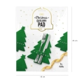 Kieszonki świąteczne pod sztućce Choinka zielone 6 szt.