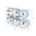 Bombka choinkowa kula disco srebrna 7 cm 6 szt