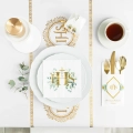 Kieszonki na sztućce IHS Eukaliptus złote 16 szt