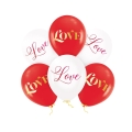 Balony walentynkowe Love 27 cm 12 cali 6 szt