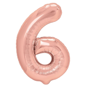 Balon foliowy cyfra 6 rose gold 70 cm