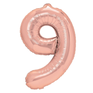 Balon foliowy cyfra 9 rose gold 70 cm
