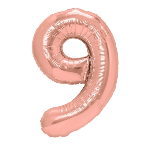 Balon foliowy cyfra 9 rose gold 85 cm