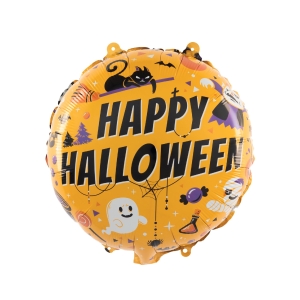 Balon foliowy Happy Halloween kot i spółka 45 cm