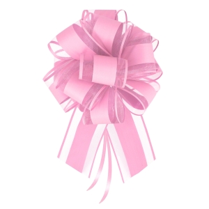 Kokarda ściągana prezentowa pastelowa różowa 1 szt