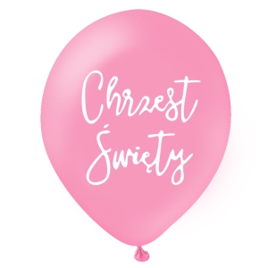 Balony na Chrzest Święty różowe 12 cali 100 szt
