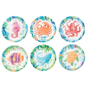 Talerzyki papierowe Ocean 18 cm 6 szt