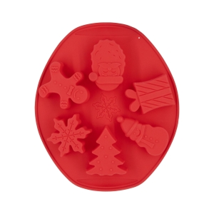Forma silikonowa do 6 babeczek okrągła Boże Narodzenie