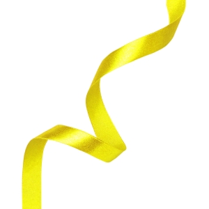 Tasiemka satynowa żółta 6 mm x 23 m