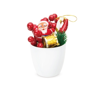 Stroik świąteczny Św. Mikołaj w doniczce