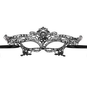 Maska wenecka Motyl koronkowa czarna