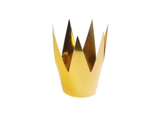 Papierowa korona złota 3 szt