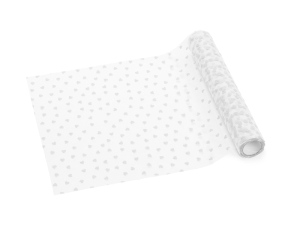 Bieżnik tiulowy Serca biały 36 cm x 9 m