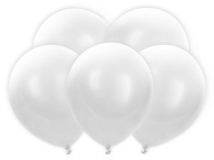 Balony LED 30 cm biały 5 szt