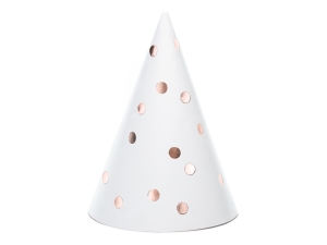 Czapeczki Kropki biały 16 cm