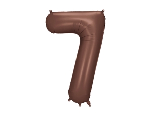 Balon foliowy Cyfra 7 mocca 86 cm