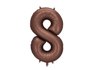 Balon foliowy Cyfra 8 mocca 86 cm