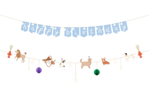 Baner Happy Birthday Pieski 210 cm