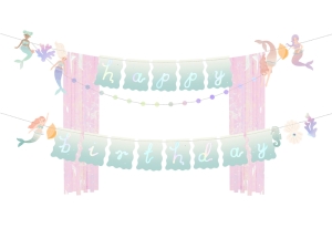Baner Happy Birthday Syrenka 130 cm x 100 cm