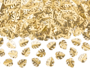 Konfetti metalizowane Liście złoty 15g