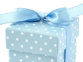 Pudełeczka błękitne w białe kropki 10szt.