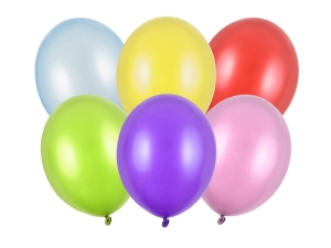 Balony kolorowe metaliczne 30 cm 14 cali 50 szt PartyDeco