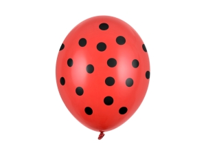 Balony Kropki Pastel Poppy Red