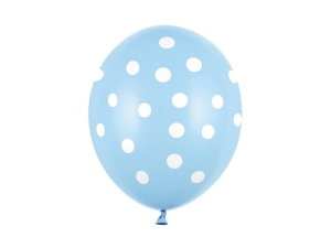 Balony Kropki Pastel Baby Blue