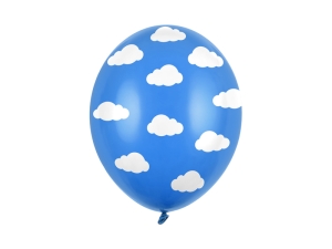 Balony Chmurki Pastel Corn. Blue 30 cm 14 cali 6 szt
