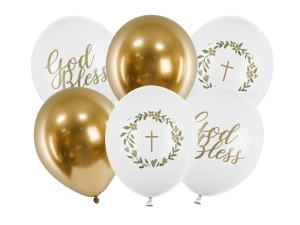 Balony God Bless 30 cm 14 cali 6 szt