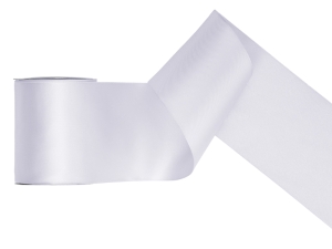 Tasiemka satynowa biały 100 mm x 25 m