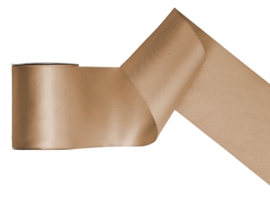 Tasiemka satynowa j. złoto 100 mm x 25 m