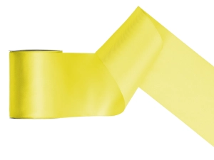 Tasiemka satynowa żółty 100 mm x 25 m