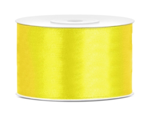 Tasiemka satynowa żółty 38 mm x 25 m