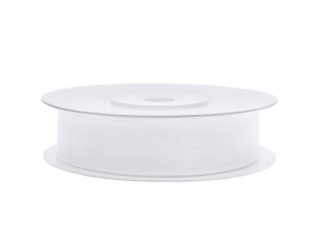 Tasiemka szyfonowa biały 12 mm x 25 m