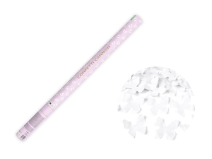 Tuba z motylkami biały 80 cm