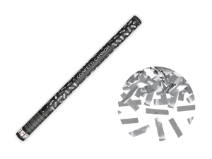 Tuba z konfetti srebrny 80 cm